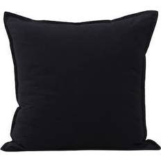 Bomuld Pudebetræk Venture Home Ronja Cushion Cover Washed Pudebetræk Sort (45x45cm)