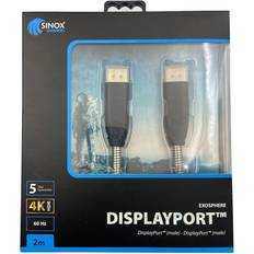 Sinox Sinox Gaming DisplayPort™ kabel. 2m. Stål