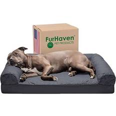 FurHaven FurHaven Pet Dog Bed Orthopädisches gestepptes Traditionelles Sofa Stil