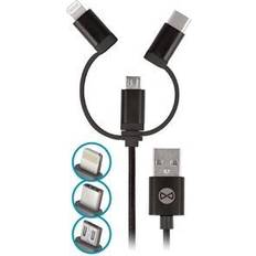 Multikabel 1m USB-C/Lightning/Micro-USB