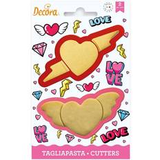Decora Love Plastic Cutters Set of 2 Cookie Cutter
