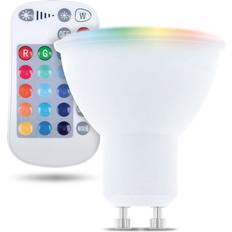 Forever light led lampa gu10 Forever Light Fjärrstyrd LED-lampa RGB Vit, GU10 5W