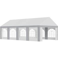 OutSunny 8 4m Galvanised Party Tent, Marquee Gazebo