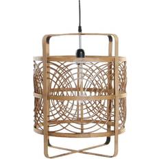 Bambou Lustres Dkd Home Decor Black Natural Bamboo Ceiling Light 50 W 37 x 37 x 46 cm Lustre