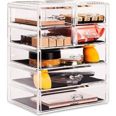 Sorbus Acrylic Cosmetics Makeup & Jewelry Storage Case Display