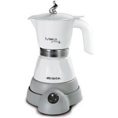 Bianco Caffettiere Moka Ariete Aroma Elettrica 1358/10 Potenza 400 Watt Adattatore per 2 o 4 Tazze Base Cordless Mantenimento Temperatura per 30 Minuti Colore Bianca