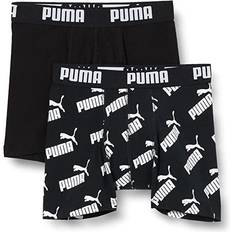 Schwarz Boxershorts Puma Boy's Aop Boxer 2-pack - Black