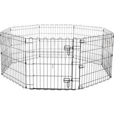 Dog pen Amazon Basics Foldable Metal Pet Dog Exercise Fence Pen With Door Gate XS