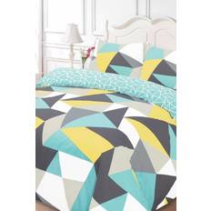 Dreamscene Shapes Duvet Cover Blue, Green, Pink, Yellow, Multicolour, Grey, White