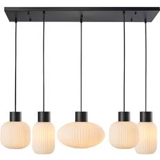 Lucande Lomeris 5 Opal Pendant Lamp