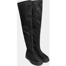 Black High Boots Wide & Extra Wide Over The Knee Boots