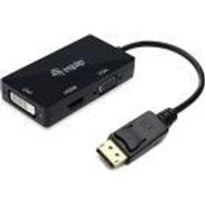 Equip Adaptador Displayport To VGA 0,24 m + HDMI Negro