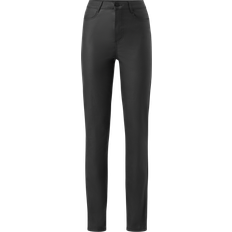 Vila Dam Byxor & Shorts Vila Commit Coated HW Straight Pant