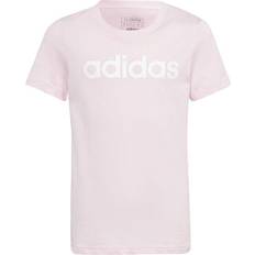 Adidas Linear Logo Cotton Slim Fit Maglietta Ragazze Bianco - 170