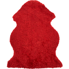 Punainen Lampaannahat Skinnwille Curly Lampaannahka 60 x 95 cm Red