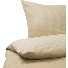 Beliani Shumee satin cotton bedding Dynebetræk Beige, Gul (220x220cm)