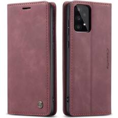 CaseMe Retro Wallet Case for Samsung Galaxy A33 5G Red