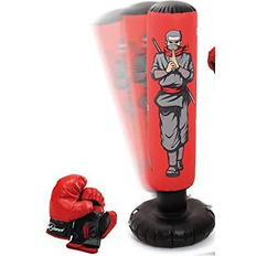 Floor Placed Punching Bags EagleStone Inflatable Kids Punching Bag with Boxing Gloves 47"