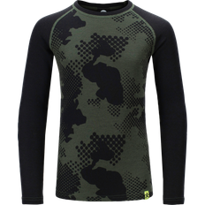 Verde Capas base Bula Junior Freeride Merino Wool L/S Ski Baselayer - Dolive