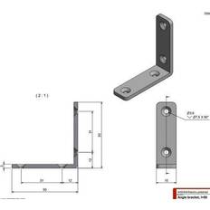 Vinkelbeslag Roca vinkelbeslag RF304 vinkelbeslag 50x50x15mm skrue