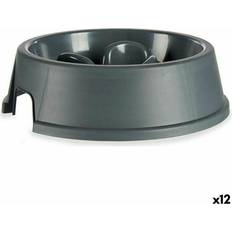 Dog Bowls & Dog Food Dispensers Pets Mascow langsomt-madskåle kæledyr Antracit Plastik 27 7,5 enheder