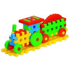 Lego traktor Tupiko-byggeri blokerer landmandens traktor [Levering: 4-5 dage]