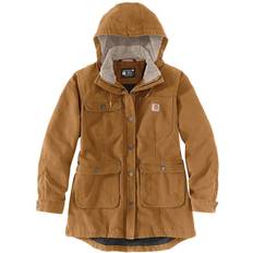 Carhartt Abbigliamento esterno Carhartt Loose Fit Weathered Duck Cappotto da Donna - Marrone