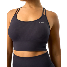 ICANIWILL Ribbed Define Seamless Sports Bra - Dark Grey