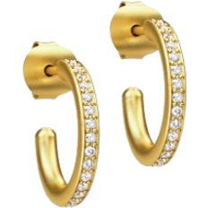 Øreringe julie sandlau infinity Julie Sandlau Infinity Hoop Small Earring - Gold/Transparent