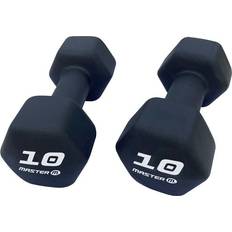 10 kg - Neopren Håndvægte Master Fitness Neoprene/Vinyl Dumbbell Set 2x10kg