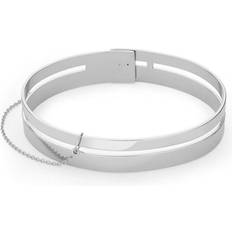 Rosefield Double Bar Bangle - Silver