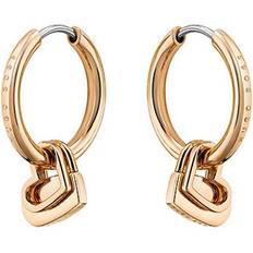 HUGO BOSS Rose Gold Earrings HUGO BOSS Soulemate Collection Hoops - Rose Gold