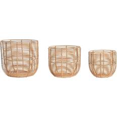 Dkd Home Decor Metal Basket 36cm 3pcs