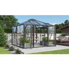 Växthus härdat glas Vitavia Fortuna 10200 Växthus Härdat Glas Svart 10.2 m2 Aluminium