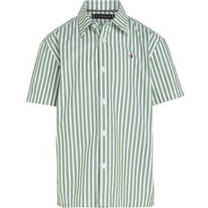 Skjortekrave T-shirts Børnetøj Tommy Hilfiger Stripe Short Sleeve Shirt - Spring Lime Stripe (KB0KB081430CE)