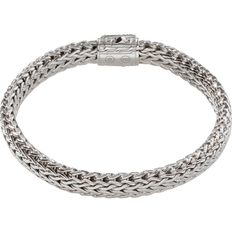 John Hardy Men's Classic Chain Lava Medium Bracelet - Silver/Black