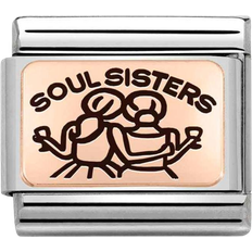 Women Charms & Pendants Nomination Soul Sisters Charm - Silver/Rose Gold