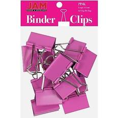 Office Supplies Jam Paper Binder Clips, Large, 41mm, Pink Binderclips, 12/pack 340BCpi