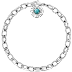 Silver Plated Bracelets Thomas Sabo Charm Bracelet - Silver/Turquoise