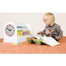 Bogkasse børneværelse Tidy Books Bogkasse Med Legetøjsur Hvid
