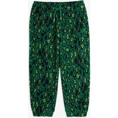 Verde Pantaloni in Pile Mini Rodini Leopard Fleece Trousers - Green