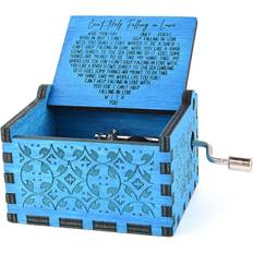 BYYKIT Can't Help Falling in Love Wood Music Box Decorative Item