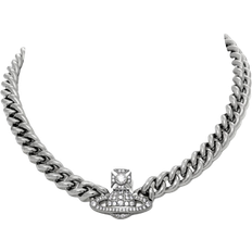 Vivienne Westwood Silver Plated Necklaces Vivienne Westwood Graziella Small Choker - Silver/Transparent