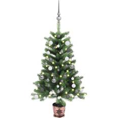 Gråa Julgranar vidaXL LEDs & Ball Julgran 90cm