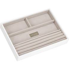 White - Women Jewellery Storage Stackers Classic Medium Jewellery Box - White