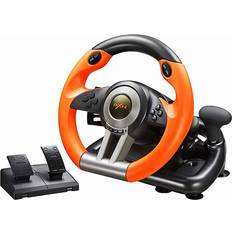 V3IIIO Game Steering Wheel - Black/Orange
