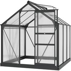 OutSunny Walk-In Greenhouse 6x6ft Aluminum Polycarbonate