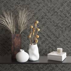 Noordwand Noordwand tapet Botanica Rattan Wickerwork sort og grå