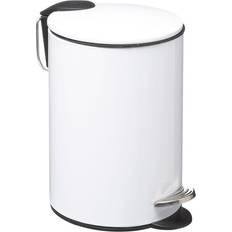 Blanc Poubelles à pédale Five Poubelle Métal Soft Close 3l Colorama Blanche E3-01819