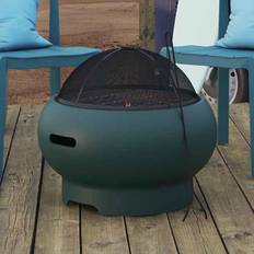 Asher 22" Ceramic Wood Burning Fire Pit BBQ with